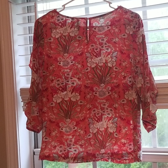 Lauren Conrad Floral Frill Blouse - Picture 2 of 5
